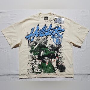 Hellstar Graphic T-Shirt with Blue and Green Design